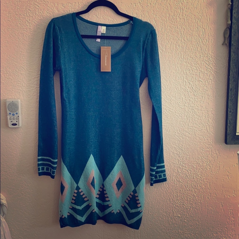 Francesca’s Teal Sweater Dress